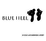 BLUE HEEL SINGLE-USE BUSINESS SOCKS