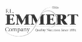 F. L. EMMERT COMPANY QUALITY NUTRITION SINCE 1881