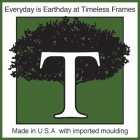 EVERYDAY IS EARTHDAY AT TIMELESS FRAMES MADE IN U.S.A WITH IMPORTED MOULDING