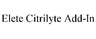 ELETE CITRILYTE ADD-IN