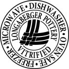 LONGABERGER POTTERY VITRIFIED · FREEZER · MICROWAVE · DISHWASHER · OVEN SAFE