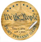 WE THE PEOPLE FIGHT TYRANNY GAME TRIVIA& SATIRE WITH A POINT.