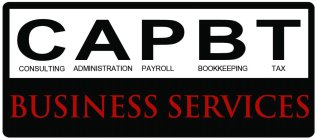 CAPBT BUSINESS SERVICES CONSULTING ADMINISTRATION PAYROLL BOOKKEEPING TAX