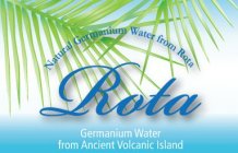 NATURAL GERMANIUM WATER FROM ROTA ROTA GERMANIUM WATER FROM ANCIENT VOLCANIC ISLAND