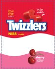 LOW FAT SNACK LITTLE NIBBLES TWIZZLERS NIBS CANDY CHERRY ARTIFICIALLY FLAVORED