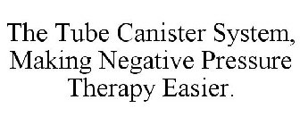 THE TUBE CANISTER SYSTEM, MAKING NEGATIVE PRESSURE THERAPY EASIER.