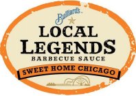 BULLIARD'S LOCAL LEGENDS BARBECUE SAUCE SWEET HOME CHICAGO