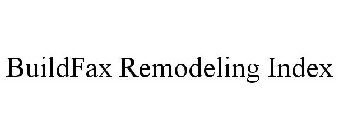 BUILDFAX REMODELING INDEX