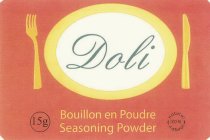 DOLI BOUILLON EN POUDRE SEASONING POWDER 15G NATUREL 100% NATURAL