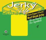 JERKY FOR LIFE BLACK PEPPER & GARLIC BEEF STEAK JERKY WE ARE PROUD OF OUR INGREDIENTS OWNED BY THE COW CREEK BAND OF UMPQUA TRIBE OF INDIANS 1853-1982