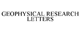 GEOPHYSICAL RESEARCH LETTERS