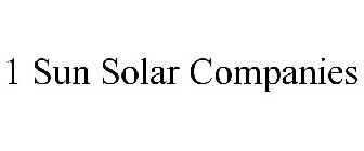 1 SUN SOLAR COMPANIES
