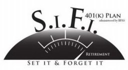 S,I.F.I. 401(K) PLAN ADMINISTERED BY BPAS RETIREMENT SET IT & FORGET IT