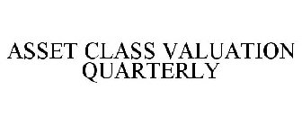 ASSET CLASS VALUATION QUARTERLY