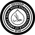 CERTIFIED BY HFSAA HALAL FOOD STANDARDSALLIANCE OF AMERICA