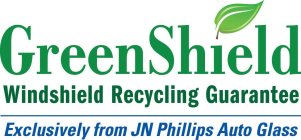 GREENSHIELD WINDSHIELD RECYCLING GUARANTEE EXCLUSIVELY FROM JN PHILLIPS AUTO GLASS