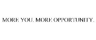 MORE YOU. MORE OPPORTUNITY.