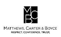 MCB MATTHEWS, CARTER & BOYCE RESPECT. CONFIDENCE. TRUST.