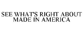 SEE WHAT'S RIGHT ABOUT MADE IN AMERICA
