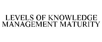 LEVELS OF KNOWLEDGE MANAGEMENT MATURITY