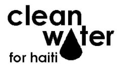 CLEAN WATER FOR HAITI