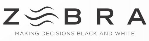 ZEBRA MAKING DECISIONS BLACK AND WHITE