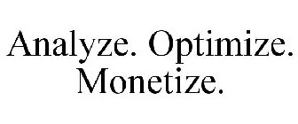 ANALYZE. OPTIMIZE. MONETIZE.