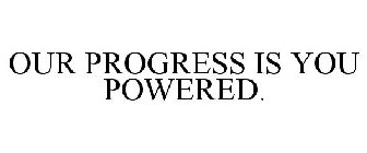 OUR PROGRESS IS YOU POWERED.