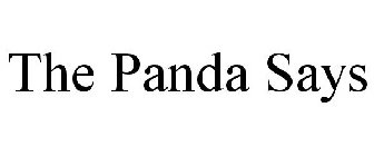 THE PANDA SAYS