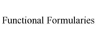 FUNCTIONAL FORMULARIES