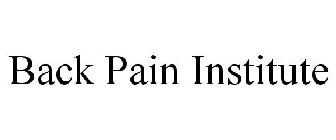 BACK PAIN INSTITUTE