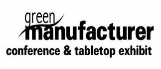 GREEN MANUFACTURER CONFERENCE & TABLETOPEXHIBIT