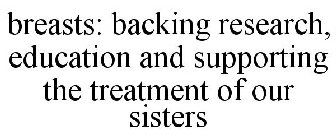 BREASTS: BACKING RESEARCH, EDUCATION AND SUPPORTING THE TREATMENT OF OUR SISTERS