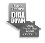 SAVE ENERGY! DIAL DOWN ONLY HEAT THE ROOM YOU'RE IN!