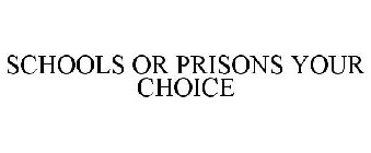 SCHOOLS OR PRISONS YOUR CHOICE