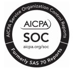 AICPA SOC AICPA.ORG/SOC AICPA SERVICE ORGANIZATION CONTROL REPORTS FORMERLY SAS 70 REPORTS
