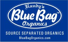 RANDY'S BLUE BAG ORGANICS SOURCE SEPARATED ORGANICS WWW.BLUEBAGORGANICS.COM
