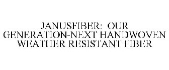 JANUSFIBER: OUR GENERATION-NEXT HANDWOVEN WEATHER RESISTANT FIBER