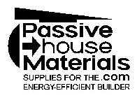 PASSIVE HOUSE MATERIALS .COM SUPPLIES FOR THE ENERGY-EFFICIENT BUILDER