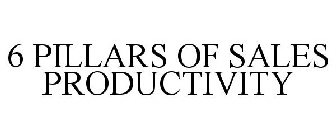 6 PILLARS OF SALES PRODUCTIVITY