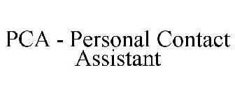 PCA - PERSONAL CONTACT ASSISTANT