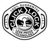 CLICK LOCK LEAK-PROOF TECHNOLOGY 100% GUARANTEE