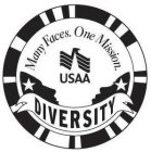MANY FACES. ONE MISSION. USAA DIVERSITY
