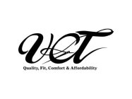 VCT QUALITY, FIT, COMFORT & AFFORDABILITY