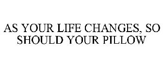 AS YOUR LIFE CHANGES, SO SHOULD YOUR PILLOW