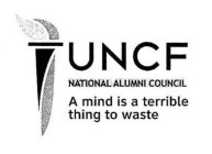 UNCF NATIONAL ALUMNI COUNCIL A MIND IS A TERRIBLE THING TO WASTE