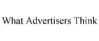 WHAT ADVERTISERS THINK