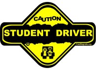 CAUTION STUDENT DRIVER FREEMAGNETS.ORG