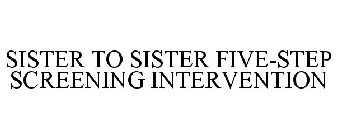 SISTER TO SISTER FIVE-STEP SCREENING INTERVENTION