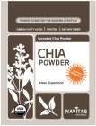 POWER FOODS FOR THE MODERN LIFESTYLE OMEGA FATTY ACIDS PROTEIN DIETARY FIBER SPROUTED CHIA POWDER CHIA POWDER AZTEC SUPERFOOD NAVITAS NATURALS CERTIFIED ORGANIC USDA ORGANIC